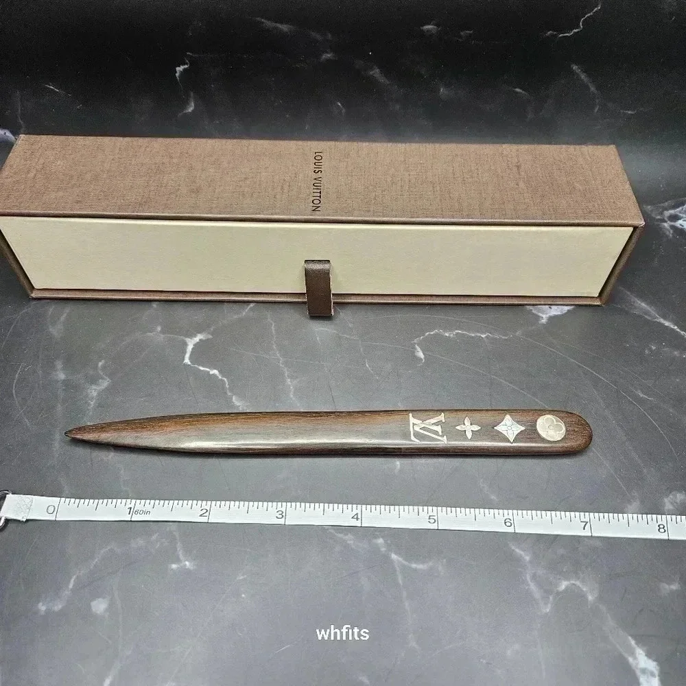 Louis Vuitton Wooden Letter Opener with Mother of Pearl Monogram